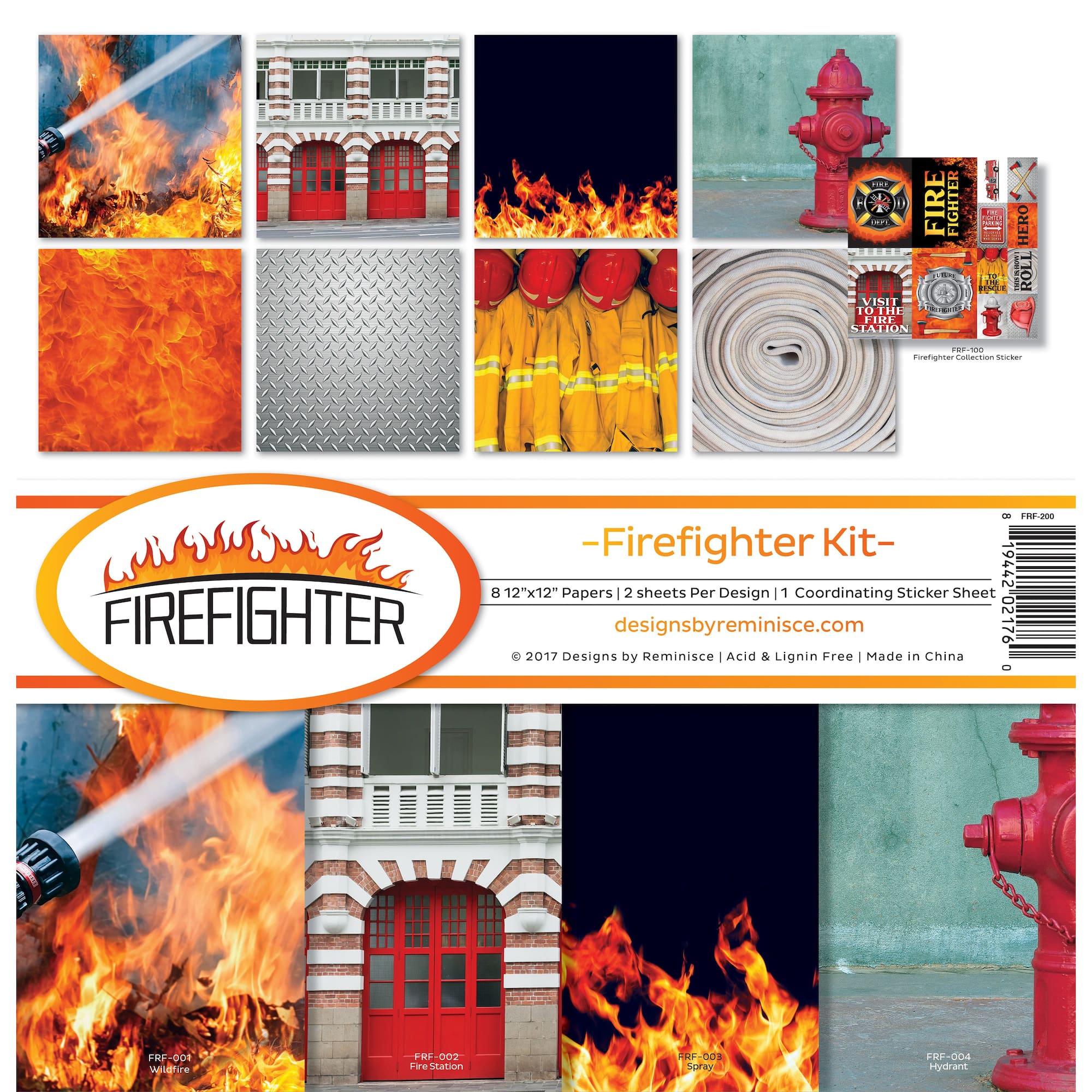 Reminisce Collection Kit 12"X12"-Firefighter